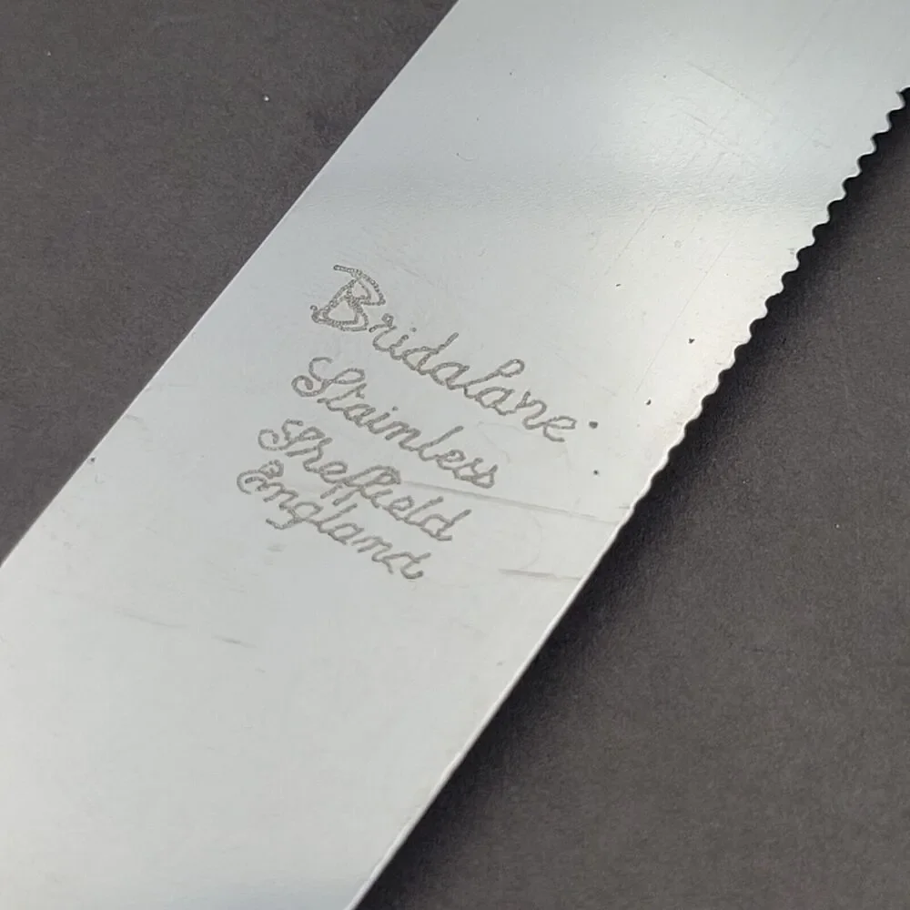 Bridalane Stainless Steel Carving Knife Faux Pearl 12.5” Sheffield England